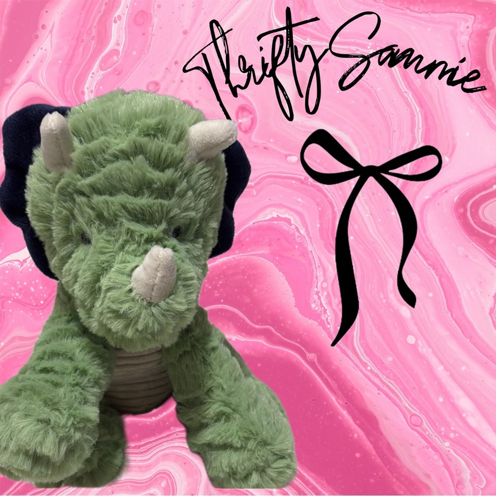 Green Triceratops Plush Toy